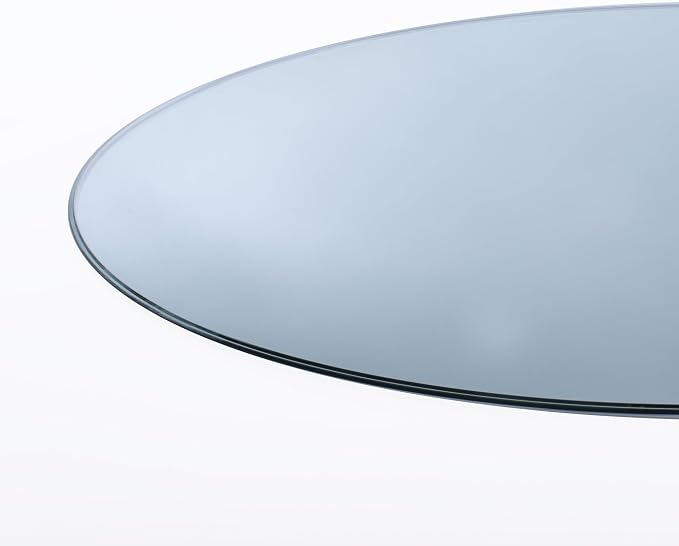 Spancraft 42" Round 1/2" Thick Clear Tempered Glass Table Top with Ogee Edge, Replacement Glass Top for Dining, End, Outdoor Patio Tables