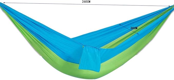 Camping Hammock, Hammock Outdoor Parachute Cloth Single Double Student Indoor Dormitory Bedroom Swing Tourism Hiking Leisure Equipment Aerial Tent(Green)