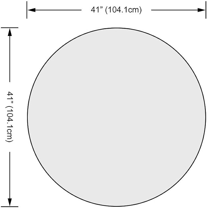 Dulles Glass 41 inch Round Glass Table Top - Tempered - 1/4" Thick Glass Surface, Safe Flat Polished, Multipurpose for Dining Table, Patio, Coffee and End Table