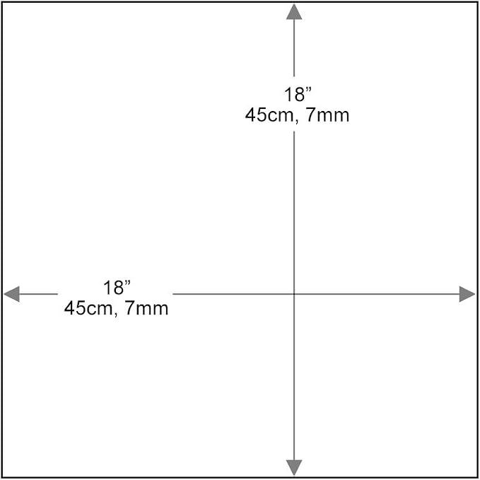 Dulles Glass 18 inch Square Glass Table Top - Tempered - 1/2" Thick Glass Surface, Safe Beveled Edge, Eased Corners, Multipurpose for Dining Table, Patio, Coffee and End Table