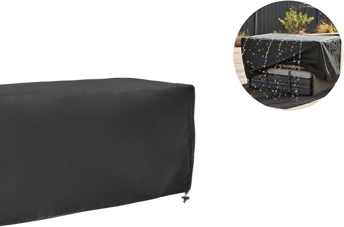Outdoor Deck Box Cover for Patio Storage Box Protection with Secure Fit, 123x62x55 cm and 158x76x69 cm Options