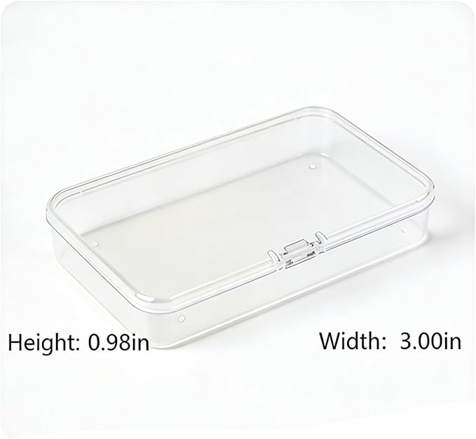 Clear Blank Card Case Plastic Card Deck Organizer Storage Box for Business Cards, Trading Cards, Playing Cards (6 Pack)