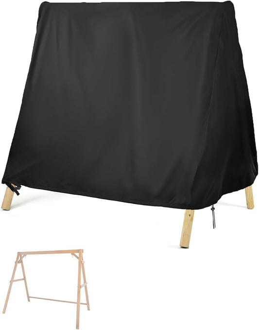 Kasla Outdoor Swing Cover, Waterproof and Heavy-Duty, Cover for Patio A Frame Swing Set & Porch Glider Hammock & Porch Swing Stand - 81" Lx57 Wx70 H