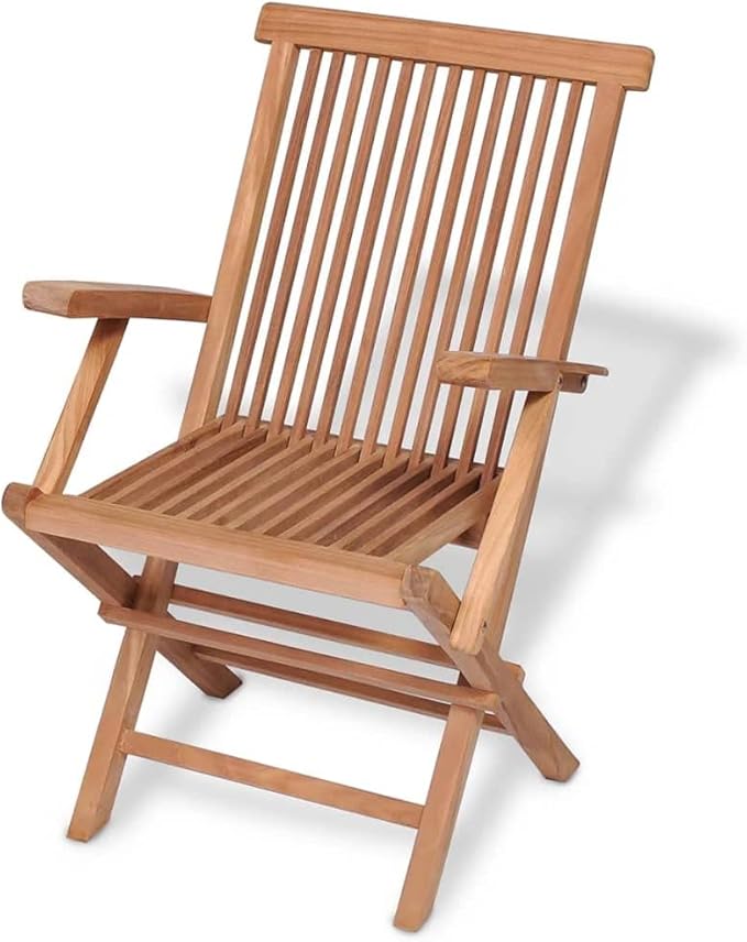 5 Piece Folding Outdoor Dining Set, Porch Furniture Set Front Porch Furniture Bistro Set Patio Conversation Set for Garden Piazza Poolside Negotiation Area Solid Teak Wood