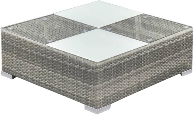 8 Piece Patio Lounge Set with Cushions, Outdoor Dining Sets Patio Conversation Set Outdoor Sofa Sets Front Porch Furniture for Exhibition Garden Poolside Piazza Poly Rattan Gray