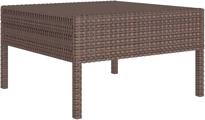Patio Lounge Set with Cushions,Patio Furniture Sets,Patio Conversation Sets,Outdoor Furniture Sets,for Garden,Backyard,Outdoor,5 Piece Poly Rattan Brown