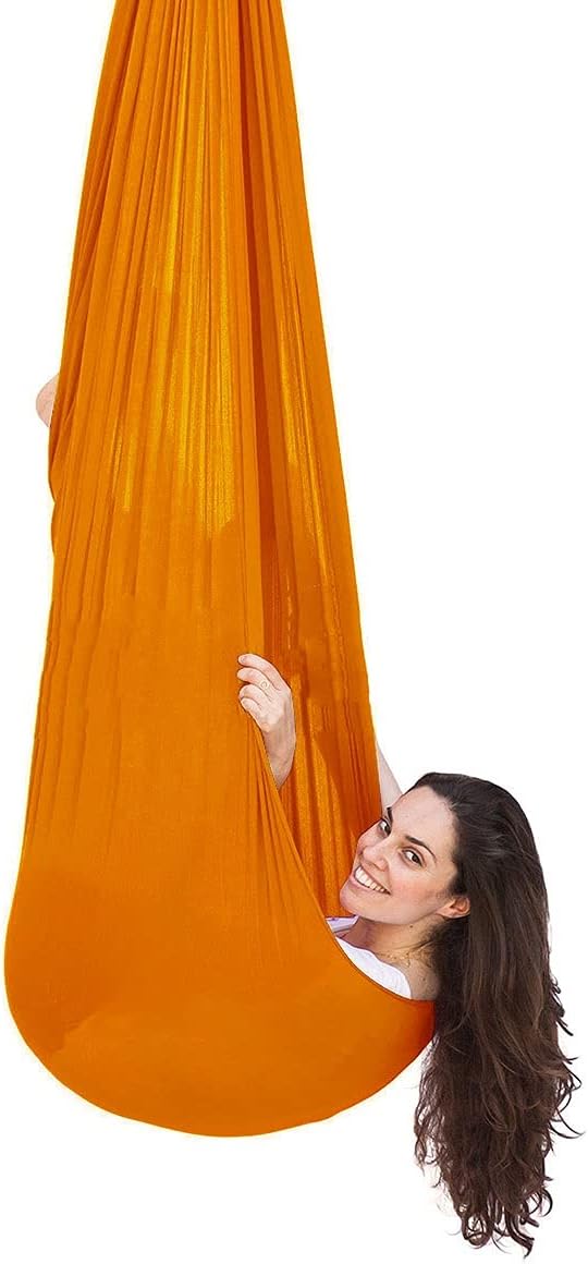 Sensory Swing for Adults Kids Indoor Therapy Swing Outdoor Calming Cuddle Snuggle Hammock Adjustable Durable Fabric Compression Swing for Autism ADHD Aspergers