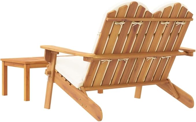 2 Piece Adirondack Patio Lounge Set Solid Wood Acacia, Outdoor Patio Sectional, Outdoor Sofa Set, Furniture Conversation Sets, Outdoor Porch Furniture for Balcony, Yard