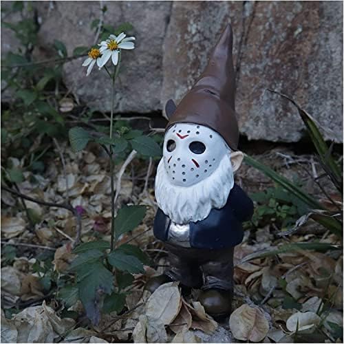 SPINNDO Garden Gnome Statue Decoration Garden Decor Horror Gnomes Boo Basket