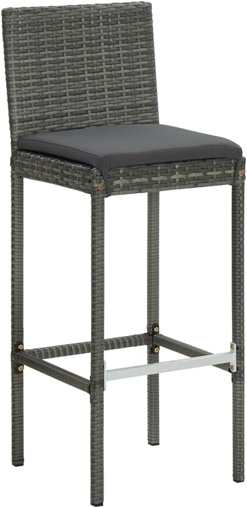 Patio Bar Set with Cushions,Patio Lounge Set,Conversation Sets,Outdoor Garden Table and Chairs Sets,Outdoor Patio Furniture,for Patio,Backyard,Garden,7 Piece Gray