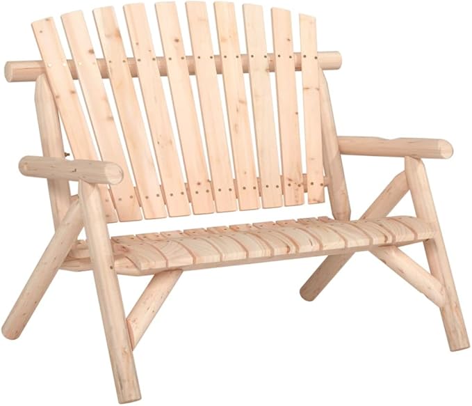Patio Furniture Sets,Outdoor loveseat,Patio Conversation Sets,4 Piece Patio Lounge Set Solid Wood SpruceSuitable for Patio, Garden, Gazebo Low