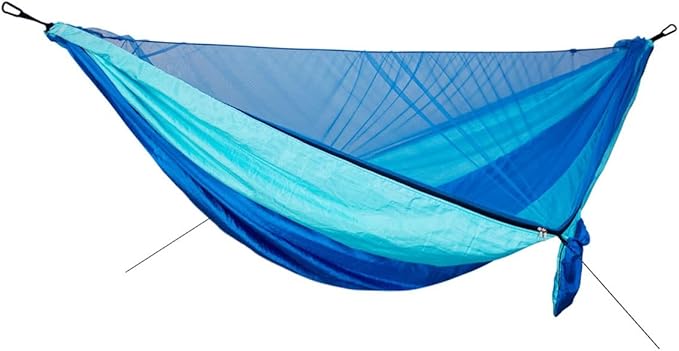 Ultralight Travel Hammock with Mosquito Net, Portable Outdoor Double Hammock with Tree Straps, Parachute Nylon Hammock Swing, for Travel Beach Patio (Color : C, Size : 290x140cm)