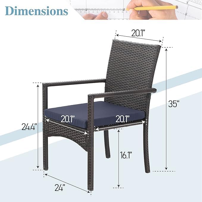 MFSTUDIO 9 Pieces Patio Dining Table Set, 8 Person Outdoor Square Table Set with Chairs, Large Dining Furniture Set, Patio 57.5" Square Metal Dining Table for 8, Backyard, Porch