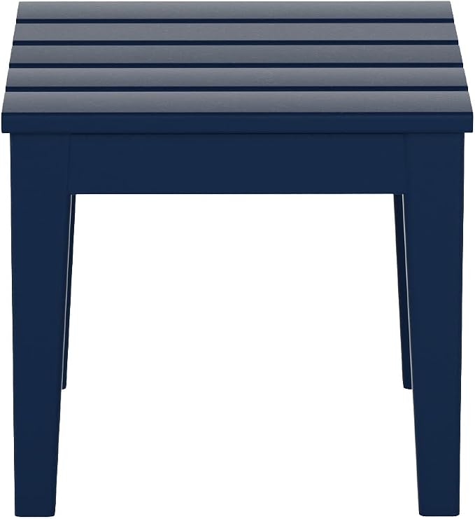 WestinTrends Ashore Outdoor Patio Modern Adirondack Side Table, Navy Blue