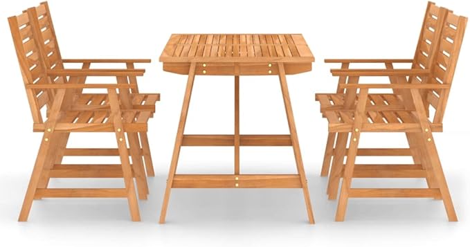 Patio Dining Set,Patio Lounge Set,Outdoor Patio Furniture,Outdoor Chat Conversation Set,for Patio,Backyard,Garden,Outdoor,5 Piece Solid Acacia Wood
