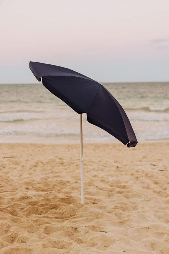 PICNIC TIME NCAA Michigan Wolverines Outdoor Canopy Sunshade Beach Umbrella 5.5' - Small Patio Umbrella - Beach Chair Umbrella