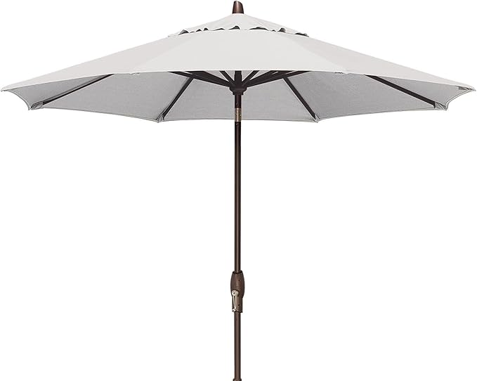 Treasure Garden Deluxe Auto-Tilt Octagon Market Umbrella, 9ft - Outdoor Patio, Deck, Pool, Backyard Stand Alone Umbrella - Heavy Duty w/Bronze Frame & Obravia2 Fabric (Natural)