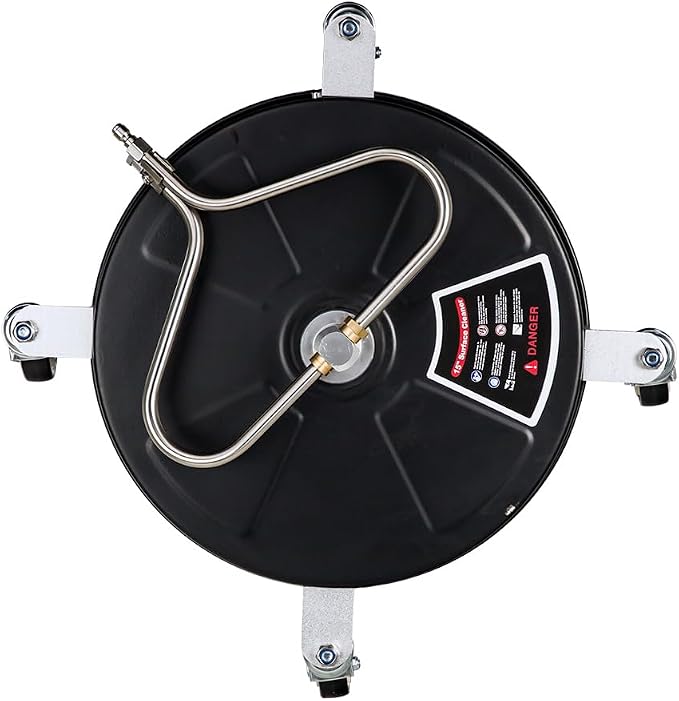 SCITOO 15" Pressure Washer Surface Cleaner 4000 PSI with 4 Wheels,1/4" Quick Connector and Washer Accessories for Concrete, Patio, Sidewalk, Deck and Driveways