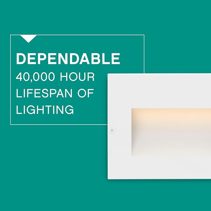 Hinkley Taper Horizontal 12v LED Step Light, Integrated 1.9W 2700K LED, Aluminum, Safe for Wet Conditions, ADA Compliant, for Decks, Stairs, Walkways, Satin White Finish