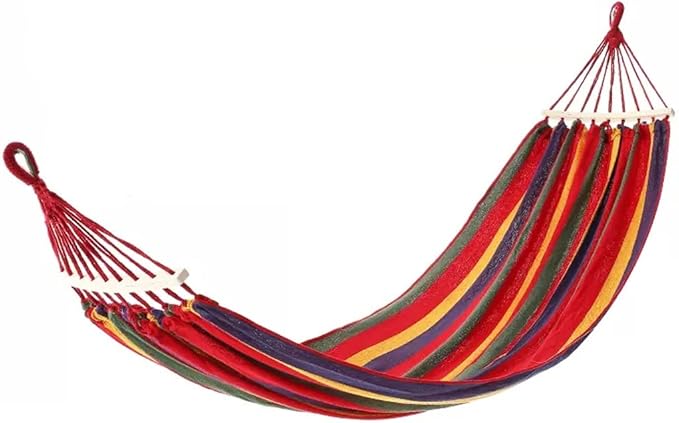 Outdoor Hammock Anti-Rollover Travel Camping Portable Hammock Hanging Chair Outdoor Portable Camping Travel Equipment (Color : Red, Size : 200 * 100cm)