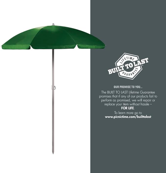 PICNIC TIME NCAA Michigan State Spartans Outdoor Canopy Sunshade Beach Umbrella 5.5' - Small Patio Umbrella - Beach Chair Umbrella
