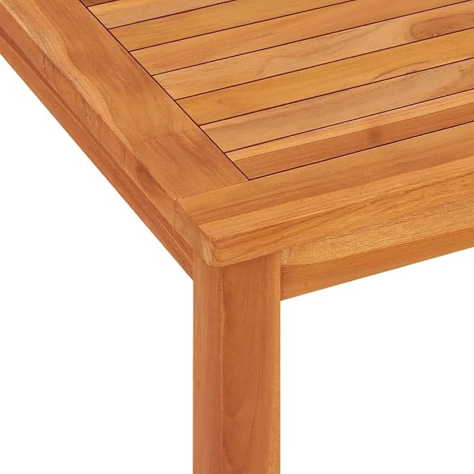 5 Piece Patio Dining Set Solid Wood Teak Outdoor Table and Chairs with Waterproof Finish for Garden Backyard Deck Restaurant Gatherings Dining Relaxing Weather Resistant Furniture