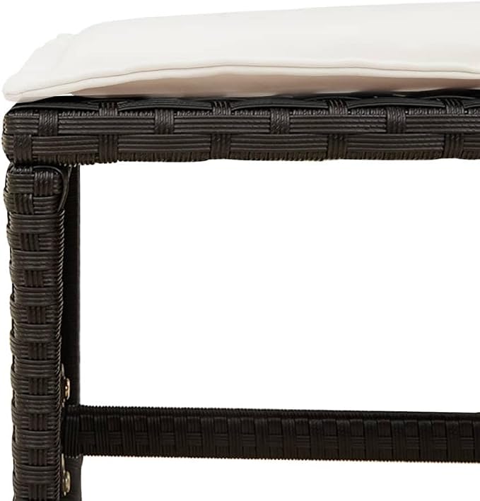 17 Piece Outdoor Patio Dining Set, Foldable PE Rattan Garden Table and Chairs with Cushions, Space Saving Cube Furniture for Backyard Deck, Black