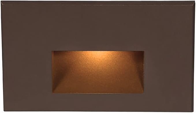 WAC Landscape Lighting, LEDme 120V LED Horizontal Indoor and Outdoor Step and Wall Light Amber 1800K LED in Solid Brass Coated with Bronze