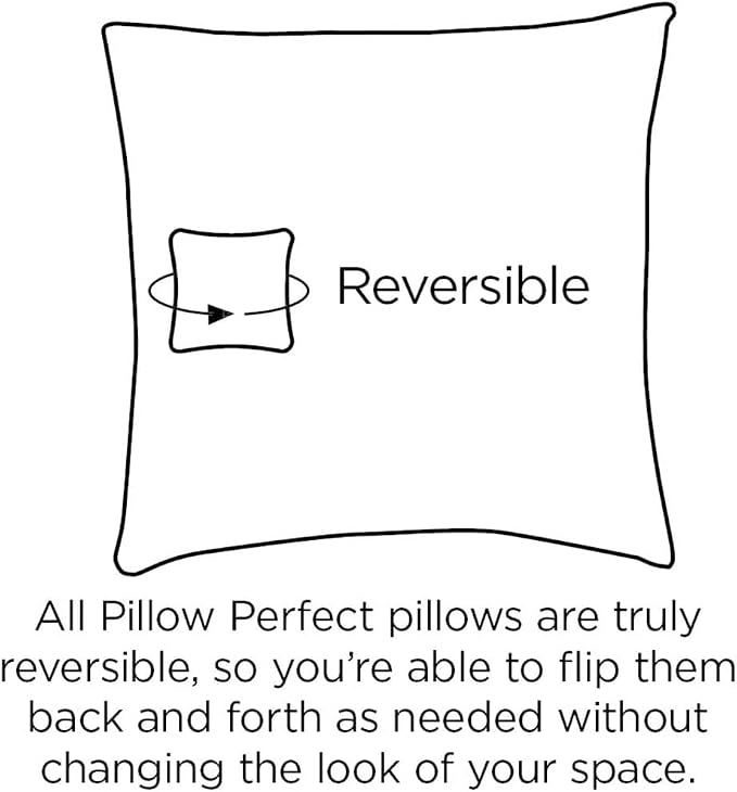 Pillow Perfect Trellis Indoor/Outdoor Throw Pillows, 2 Count, Accent - 16.5 x 16.5, Blue Nunu Geo Ink