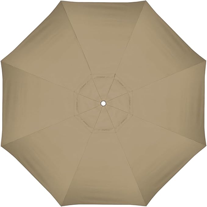 California Umbrella Replacement Canopy Cover in Sunbrella Heather Beige Umbrella, 11' Round