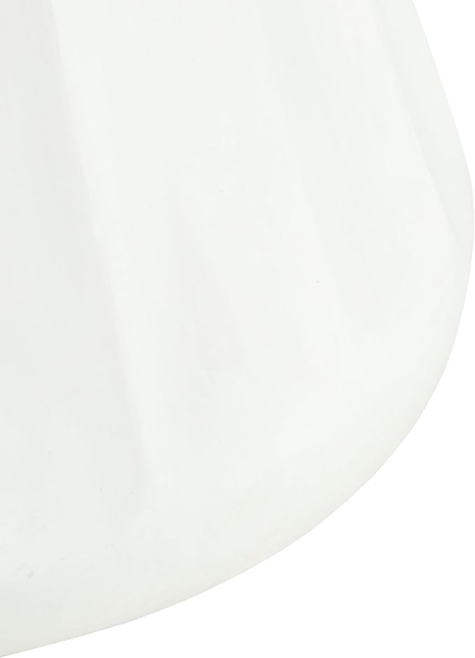 Outdoor Side Table 18" Hourglass Shape Concrete Side Table, Patio Tables for Outside Decorative Garden Stools, No Assembly Accent Table for Patio Porch Living Room, White
