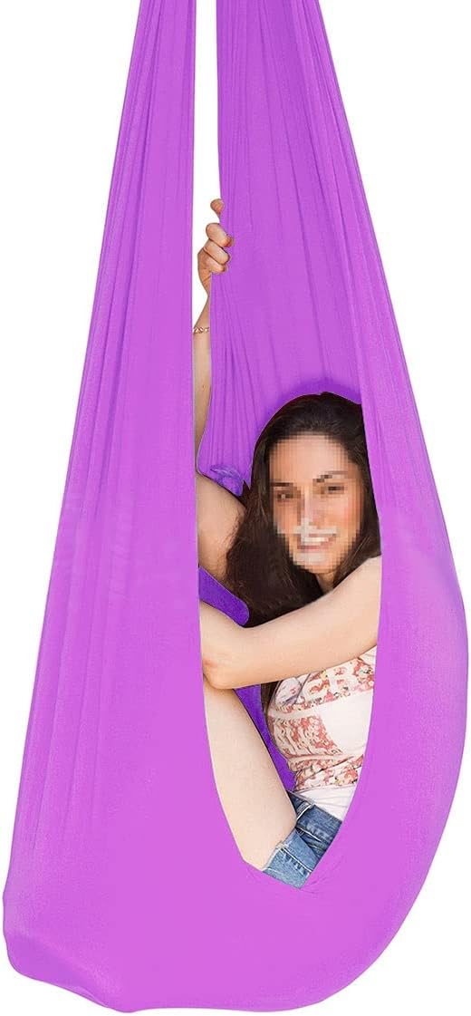 Therapy Swing for Adults Sensory Swing for Kids Indoor Outdoor Soothing Calming Snuggle Hammocks Durable Fabric Swing for Autism ADHD Aspergers