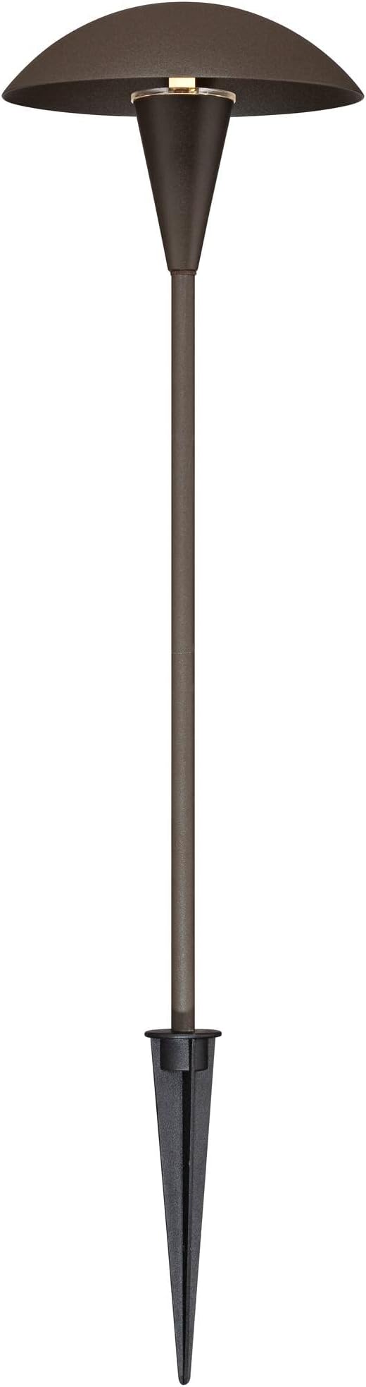 John Timberland Grant 18" High Mid Century Modern Outdoor Landscape Mushroom Path Lights Porch House Exterior Outside Set of 2 LED Bulb Weatherproof Brown Bronze Finish Metal Front Door Patio