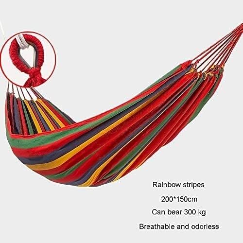 Portable Hammocks Canvas Hammock Backyard Garden Swing Furniture Outdoor Hanging Rocking Chair Hamock Swing Adults Portable Hanging Chair Hammock for Outdoor(Red)