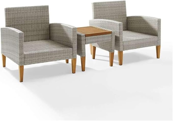 Maykoosh Outdoor Chair Set 3 Piece Patio Conversation Set with Table & Cushions