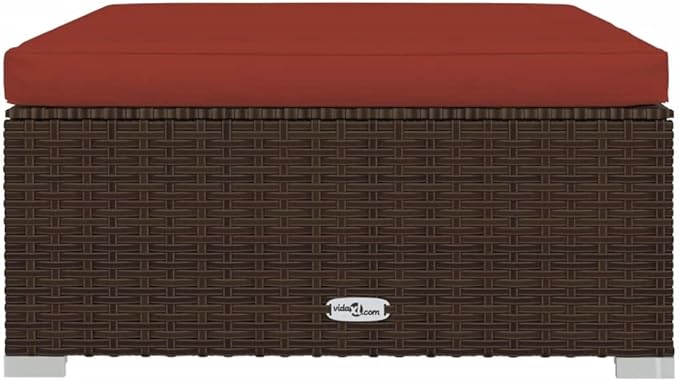 Patio Lounge Set with Cushions,Outdoor Table and Chairs Set,Terrace Conversation Set Furniture,Outdoor Furniture,for Garden,Backyard,6 Piece Poly Rattan Brown
