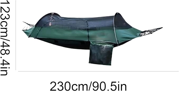 Polyester Hammock Outdoor Camping Built-in Hook Storage Bag with Net Tent Portable Multi-Purpose Hammock