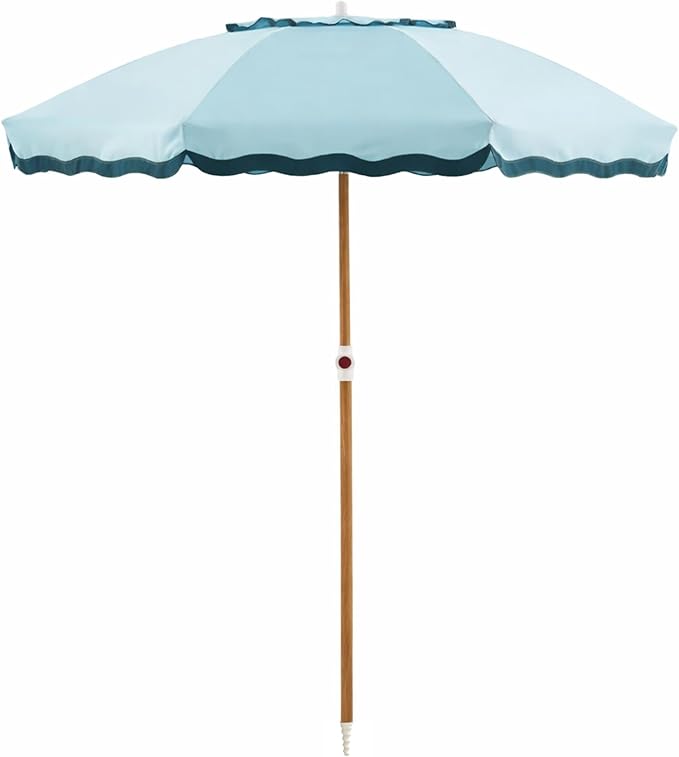 6FT Patio Beach Umbrella for Outdoor, UPF 50+ Sun Shade for Patio, Backyard, Garden, Pool and Beach, Tilt Adjustable, Portable, Harbour Cypress Green