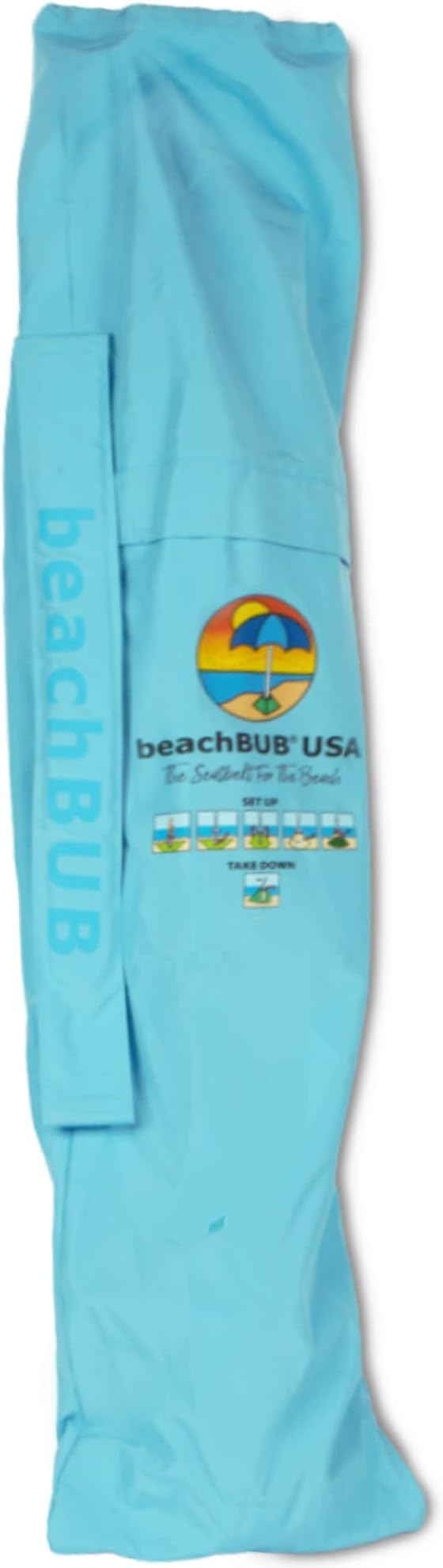 BEACHBUB Beach Umbrella Bag - Waterproof & Foldable Beach Bag for Umbrellas with Wide Padded Shoulder Strap & Molded Carry Handle