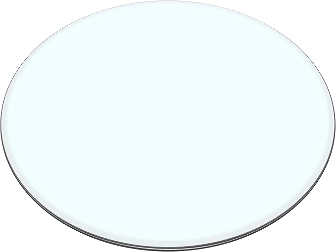 42 Inch Round Tempered Glass Table Top, 0.35 Inch Thick Clear Circular Tabletop with 6 Anti-Slip Rubber Rings, Replacement for Dining & Kitchen and Patio Table