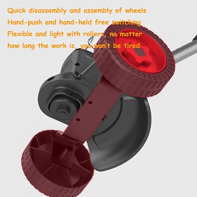 Lawn Mowers Electric Lawn Mower High-Power Household Lithium Battery Lawn Mower Small Multi-Function Rechargeable Lawn Mower for Garden Orchard