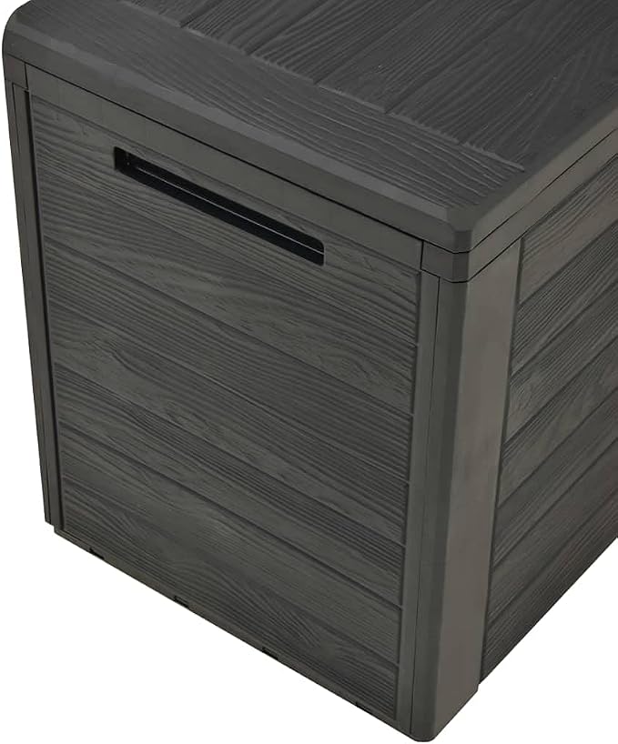 Large Outdoor Storage Box Anthracite Polypropylene 45.7x17.3x21.7in 290 Gallon Capacity Deck Box for Patio Garden Pool Toys Cushions