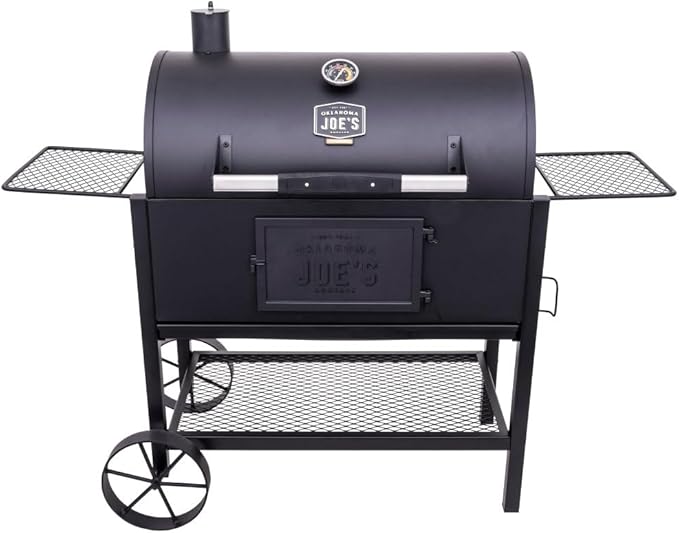 Oklahoma Joe's Judge Charcoal Grill and Smoker with 540 sq in Cooking Area in Black