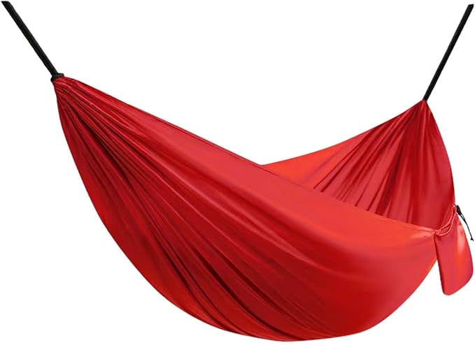 Portable Camping Hammock, Double Hammock for Outdoor Travel and Hiking, Lightweight Hammock with Tree Straps, Hammock Chair for Patio Garden