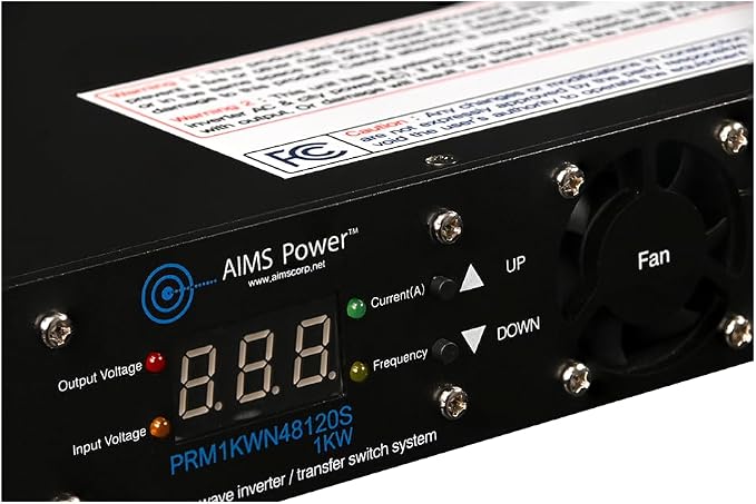 1000 Watt Negative 48 Volt Rack Mount Inverter to 120 Volt AC – 1U (-48V)