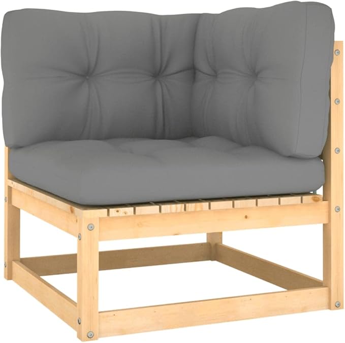5 Piece Patio Lounge Set with Cushions, Outdoor Sofa Sets Porch Furniture Set Outdoor Dining Sets Patio Conversation Set for Exhibition Garden Poolside Piazza Solid Wood Pine