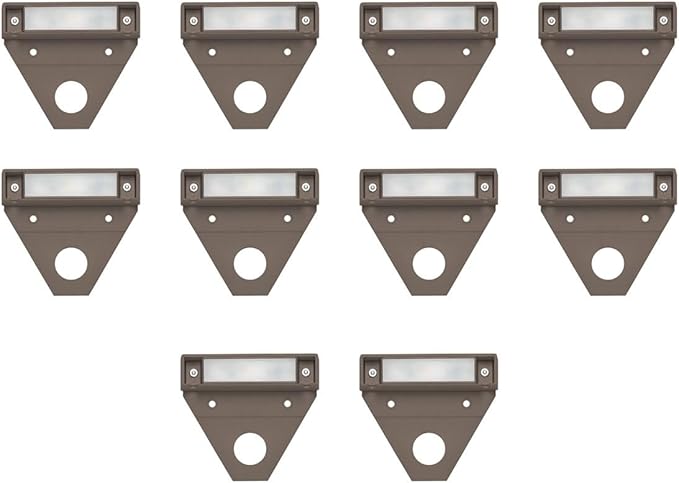 Hinkley Nuvi Small Deck Sconce 10-Pack, Vinyl Alloy, Composite Polycarbonate Lens, Integrated LED, Horizontal Illumination, Bronze Finish