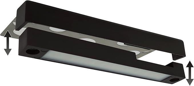 LUMENGY 7 Inch 2W LED Hardscape Light, 2700K Warm White, Easy Replaceable Feature, Includes 3 Mounting Plates for Outdoor Steps, Retaining Walls and Paver Steps, 12V, Black Finish