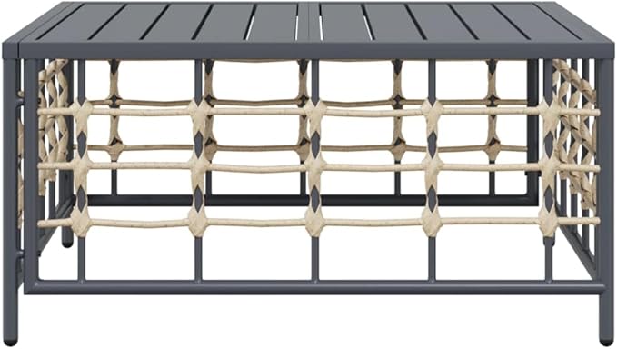 Patio Table Anthracite 27.6"x27.6"x13.4" Poly Rattan, Outdoor Patio Sectional, Outdoor Sofa Set, Furniture Conversation Sets, Outdoor Porch Furniture for Balcony, Yard