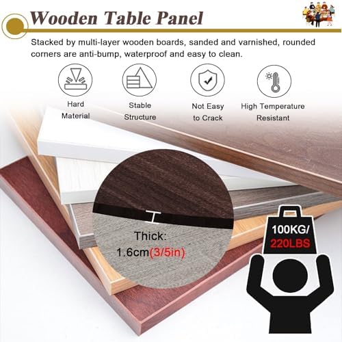 Round Table Top Extender - Portable 42-72" Banquet Table Replacement, Perfect for Restaurant & Patio Use, Easy Setup, Durable White Finish